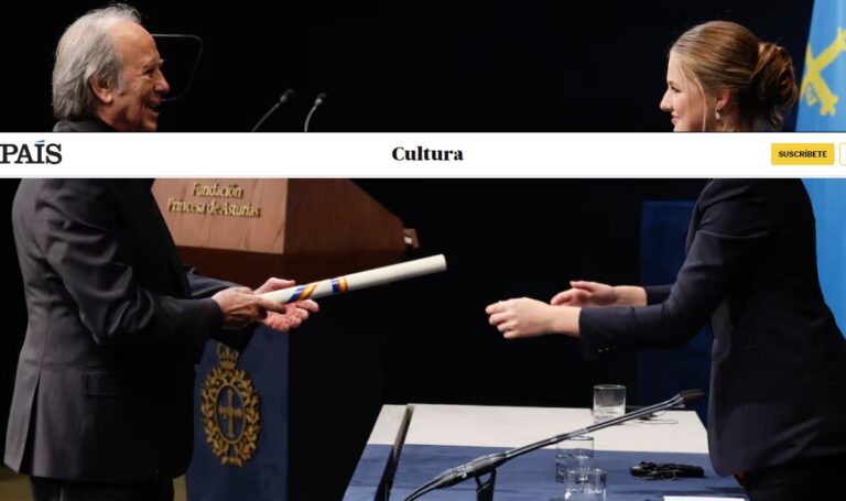 Para Joan Manuel Serrat, premio princesa de Asturias