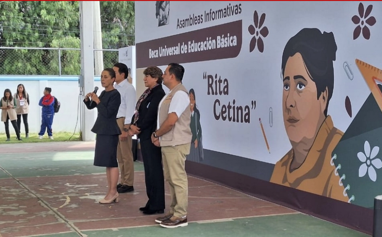 “El presente de México: Claudia Sheinbaum entrega becas y anuncia programas sociales en Papalotla”