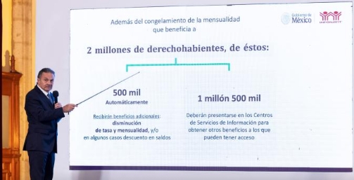 Infonavit congela saldos y mensualidades de créditos hipotecarios previos a 2013 para aliviar deuda de 2 millones de familias