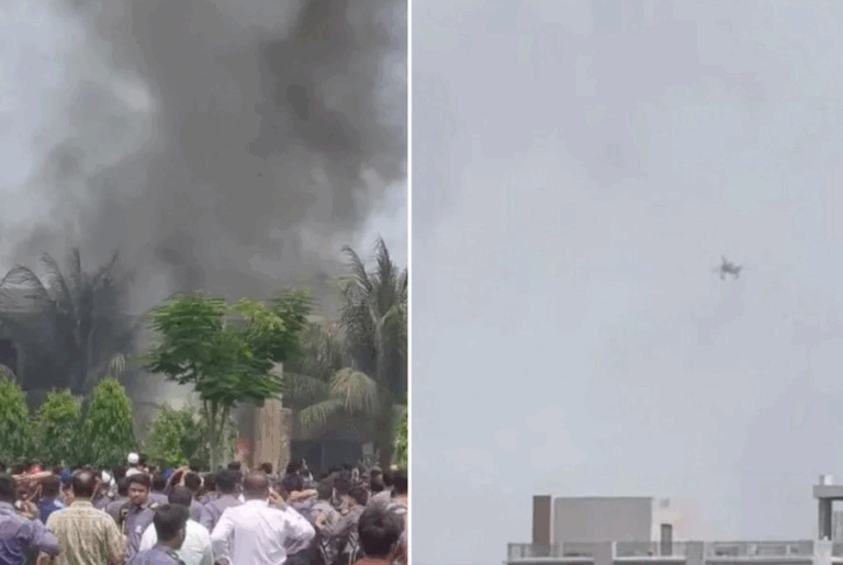 Avión militar se estrella contra escuela en Daca: 19 muertos y 150 heridos