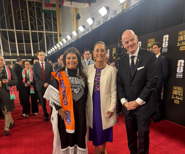 Sheinbaum Brilla en la Alfombra Roja del Sorteo del Mundial 2026 Junto a Trump y Carney