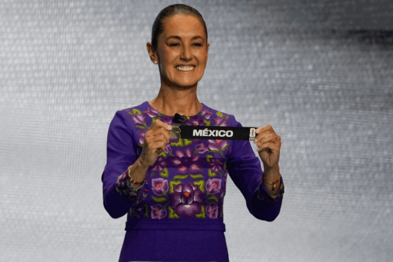 Sheinbaum, Trump y Carney Unidos en Escenario por el Sorteo del Mundial 2026 en Ambiente Hollywoodense
