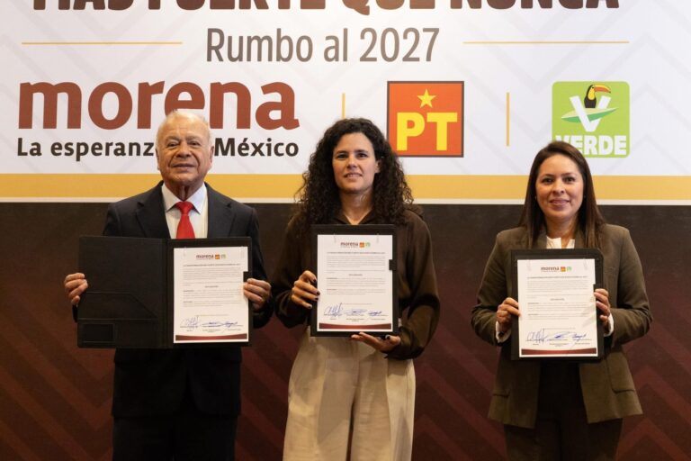 Morena, PT y Verde refrendan su alianza rumbo al 2027: “La 4T, más fuerte que nunca”
