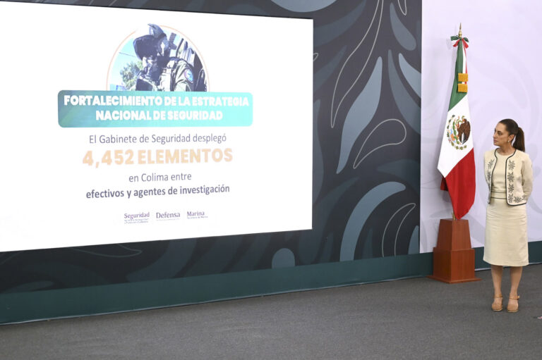 Colima reduce 26% homicidios y desmantela redes del CJNG con más de 4 mil detenciones.