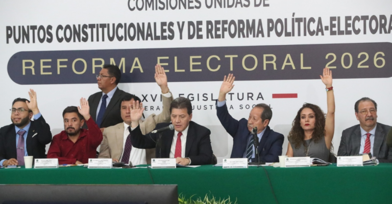 Reforma electoral de Sheinbaum avanza en comisiones pero peligra en el Pleno por falta de votos.