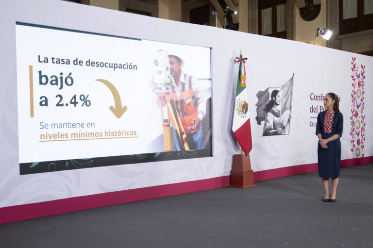 México registra empleo récord: 2.4% de desocupación, mínimo histórico en OCDE